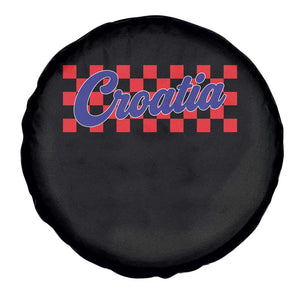 Croatia Spare Tire Cover Checkered Retro Hrvatska Zagreb Croatian