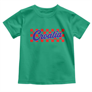 Croatia Toddler T Shirt Checkered Retro Hrvatska Zagreb Croatian