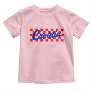 Croatia Toddler T Shirt Checkered Retro Hrvatska Zagreb Croatian