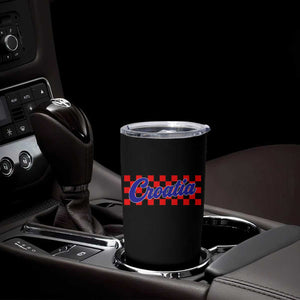 Croatia Tumbler Cup Checkered Retro Hrvatska Zagreb Croatian