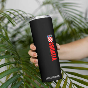 Croatia Skinny Tumbler Vintage Hrvatska Zagreb Croatian
