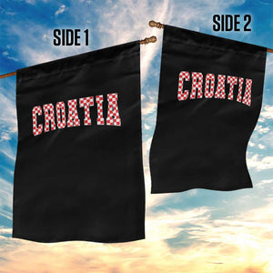 Vintage Croatia Garden Flag Retro Varsity Hrvatska Flag Zagreb Croatian