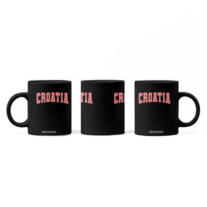 Vintage Croatia Coffee Mug Retro Varsity Hrvatska Flag Zagreb Croatian