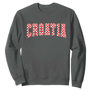 Vintage Croatia Sweatshirt Retro Varsity Hrvatska Flag Zagreb Croatian