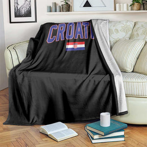 Croatia Flag Throw Blanket Vintage Hrvatska Flag Zagreb Croatian Jersey Retro