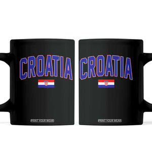 Croatia Flag Coffee Mug Vintage Hrvatska Flag Zagreb Croatian Jersey Retro