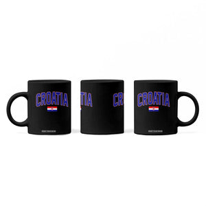 Croatia Flag Coffee Mug Vintage Hrvatska Flag Zagreb Croatian Jersey Retro