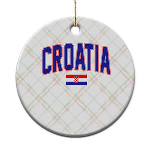 Croatia Flag Ceramic Ornament Vintage Hrvatska Flag Zagreb Croatian Jersey Retro