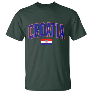 Croatia Flag T Shirt Vintage Hrvatska Flag Zagreb Croatian Jersey Retro