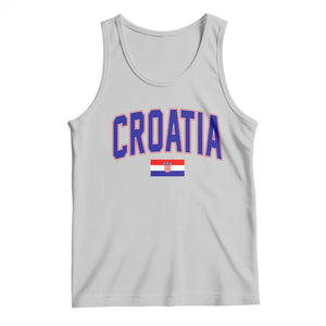 Croatia Flag Tank Top Vintage Hrvatska Flag Zagreb Croatian Jersey Retro