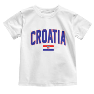 Croatia Flag Toddler T Shirt Vintage Hrvatska Flag Zagreb Croatian Jersey Retro