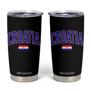 Croatia Flag Tumbler Cup Vintage Hrvatska Flag Zagreb Croatian Jersey Retro