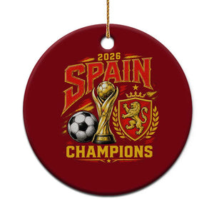 Spain Champions 2026 Ceramic Ornament Spanish Soccer Fan Graphic