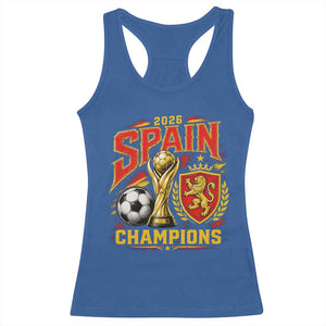 Spain Champions 2026 Racerback Tank Top Spanish Soccer Fan Graphic