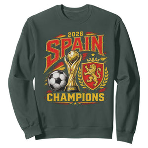 Spain Champions 2026 Sweatshirt Spanish Soccer Fan Graphic