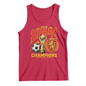 Spain Champions 2026 Tank Top Spanish Soccer Fan Graphic