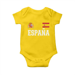 Spain Espana Baby Onesie Vintage Spanish Flag Royal Crest Graphic