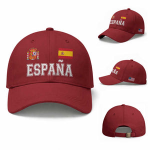 Spain Espana Baseball Cap Vintage Spanish Flag Royal Crest Graphic