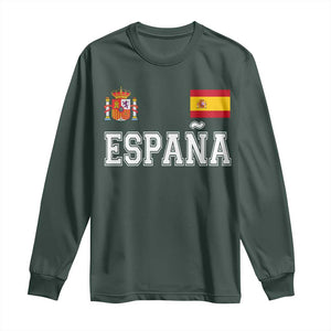 Spain Espana Long Sleeve Shirt Vintage Spanish Flag Royal Crest Graphic