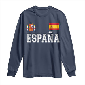 Spain Espana Long Sleeve Shirt Vintage Spanish Flag Royal Crest Graphic