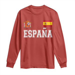 Spain Espana Long Sleeve Shirt Vintage Spanish Flag Royal Crest Graphic