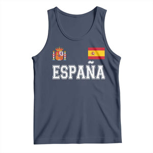 Spain Espana Tank Top Vintage Spanish Flag Royal Crest Graphic