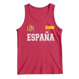 Spain Espana Tank Top Vintage Spanish Flag Royal Crest Graphic
