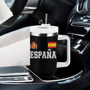 Spain Espana Tumbler With Handle Vintage Spanish Flag Royal Crest Graphic
