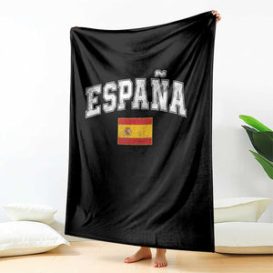 España Vintage Spanish Flag Pride Graphic Throw Blanket