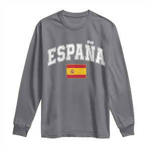 España Vintage Spanish Flag Pride Graphic Long Sleeve Shirt