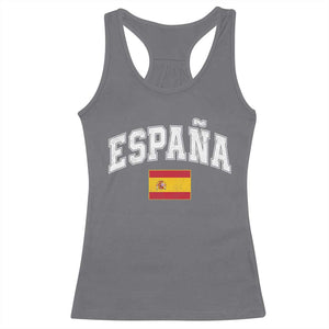España Vintage Spanish Flag Pride Graphic Racerback Tank Top