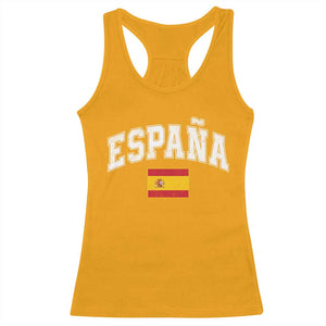 España Vintage Spanish Flag Pride Graphic Racerback Tank Top