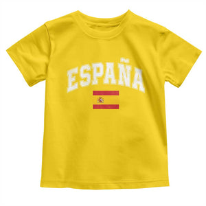España Vintage Spanish Flag Pride Graphic Toddler T Shirt
