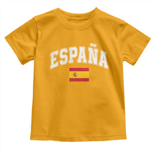 España Vintage Spanish Flag Pride Graphic Toddler T Shirt