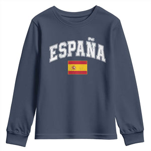 España Vintage Spanish Flag Pride Graphic Youth Sweatshirt