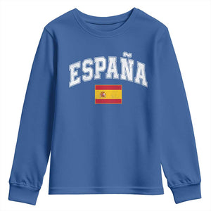 España Vintage Spanish Flag Pride Graphic Youth Sweatshirt