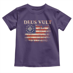 Catholic Knight Templar Crusader Cross Toddler T Shirt Vintage American Flag