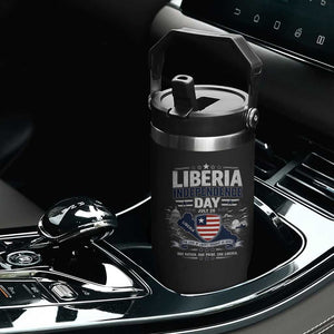 Liberia Independence Day July 26 Patriotic Pride Flip Straw Tumbler