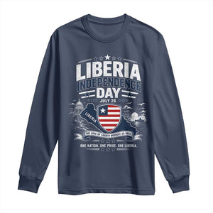 Liberia Independence Day July 26 Patriotic Pride Long Sleeve Shirt