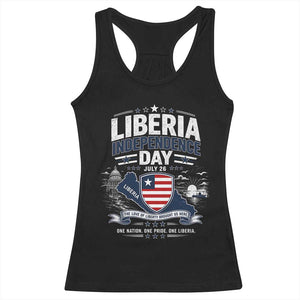 Liberia Independence Day July 26 Patriotic Pride Racerback Tank Top