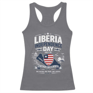 Liberia Independence Day July 26 Patriotic Pride Racerback Tank Top