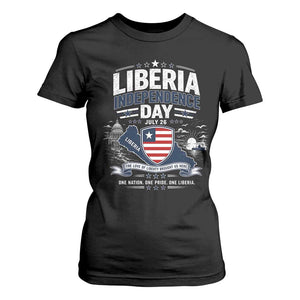 Liberia Independence Day July 26 Patriotic Pride T Shirt For Women