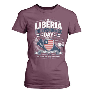 Liberia Independence Day July 26 Patriotic Pride T Shirt For Women