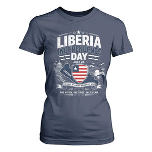 Liberia Independence Day July 26 Patriotic Pride T Shirt For Women