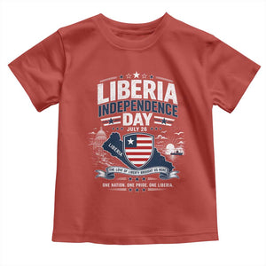 Liberia Independence Day July 26 Patriotic Pride Toddler T Shirt
