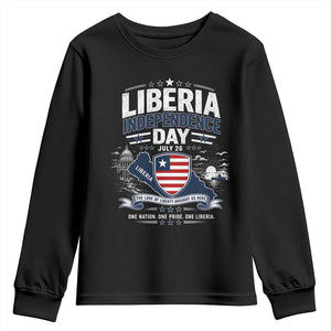 Liberia Independence Day July 26 Patriotic Pride Youth Sweatshirt