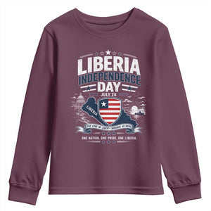 Liberia Independence Day July 26 Patriotic Pride Youth Sweatshirt