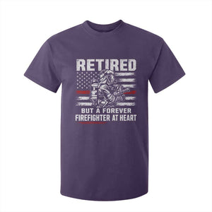 Retired Firefighter T Shirt For Kid Fireman Pride 911 Rescue Retirement Gift TS10 Purple Print Your Wear