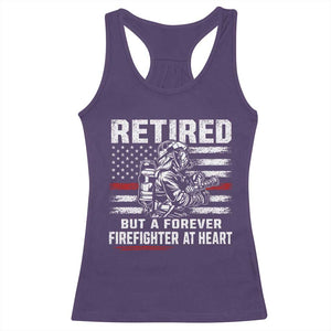 Retired Firefighter Racerback Tank Top Fireman Pride 911 Rescue Retirement Gift TS10 Purple Print Your Wear