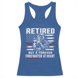 Retired Firefighter Racerback Tank Top Fireman Pride 911 Rescue Retirement Gift TS10 Royal Blue Print Your Wear